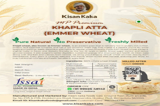 Khapli Atta (Emmer Wheat) - MH Premium Whole Wheat