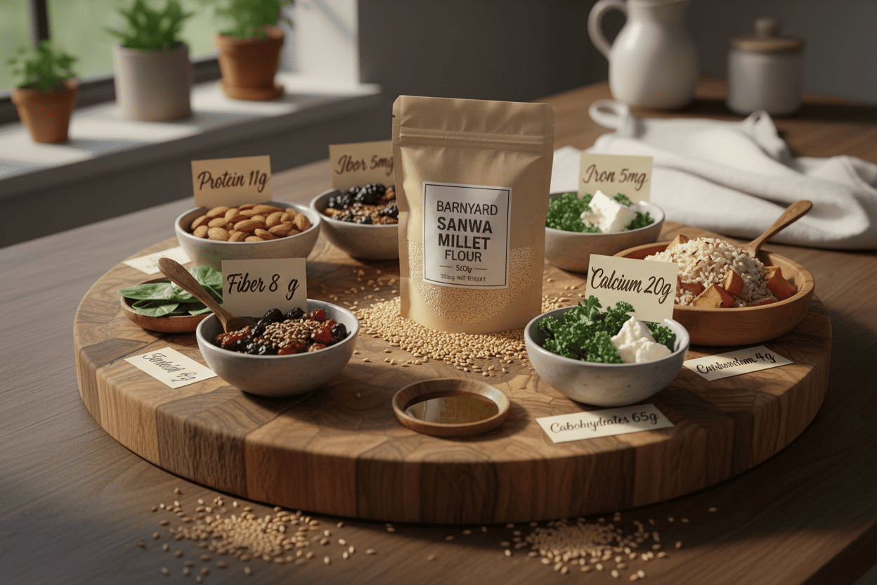 Organic Barnyard Millet Flour (Sanwa / Samak)