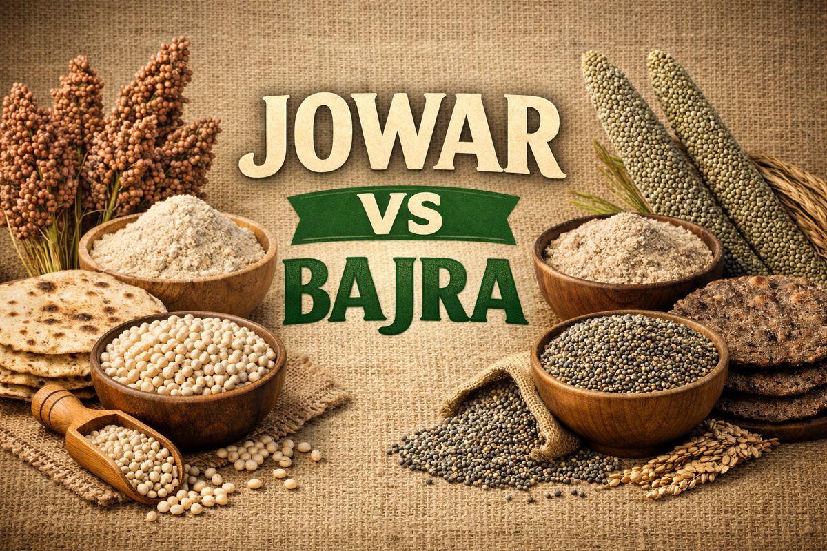 Jowar vs Bajra Nutrition Comparison, Health Benefits & Which Millet i