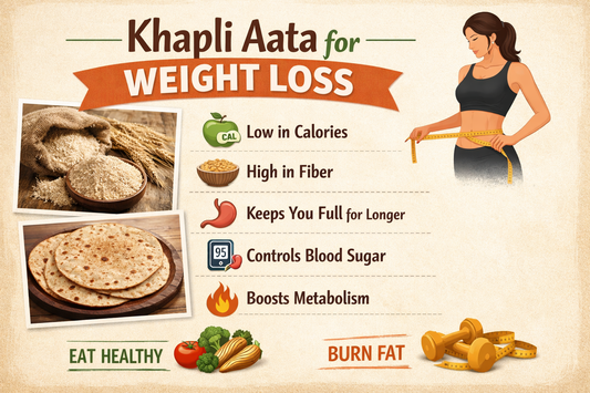 Khapli Atta for Weight Loss (2026): Low GI, High Fiber Diet Plan + 7-Day Meal Plan | KisanKaka
