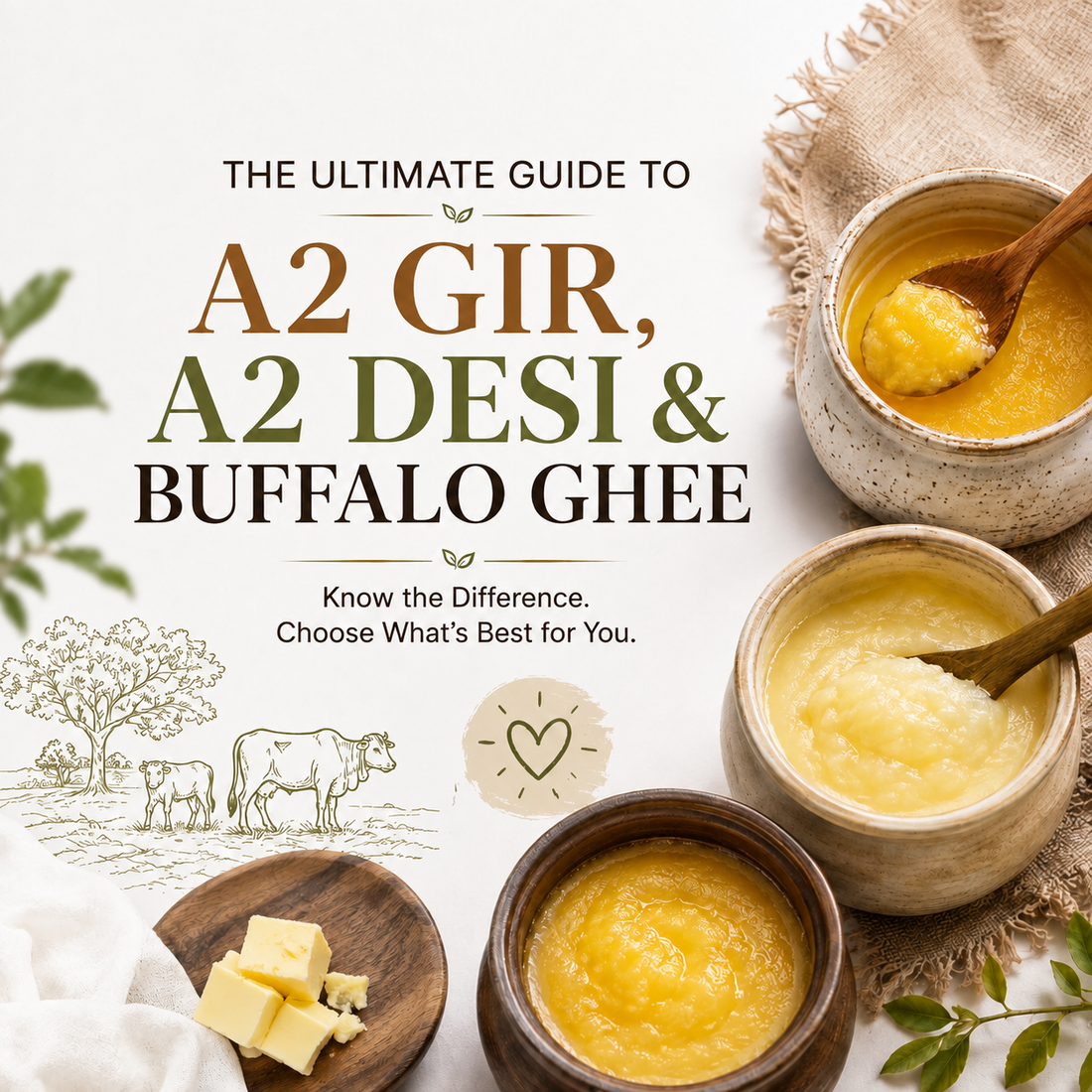 The Ultimate Guide to A2 Gir, A2 Desi & Buffalo Ghee