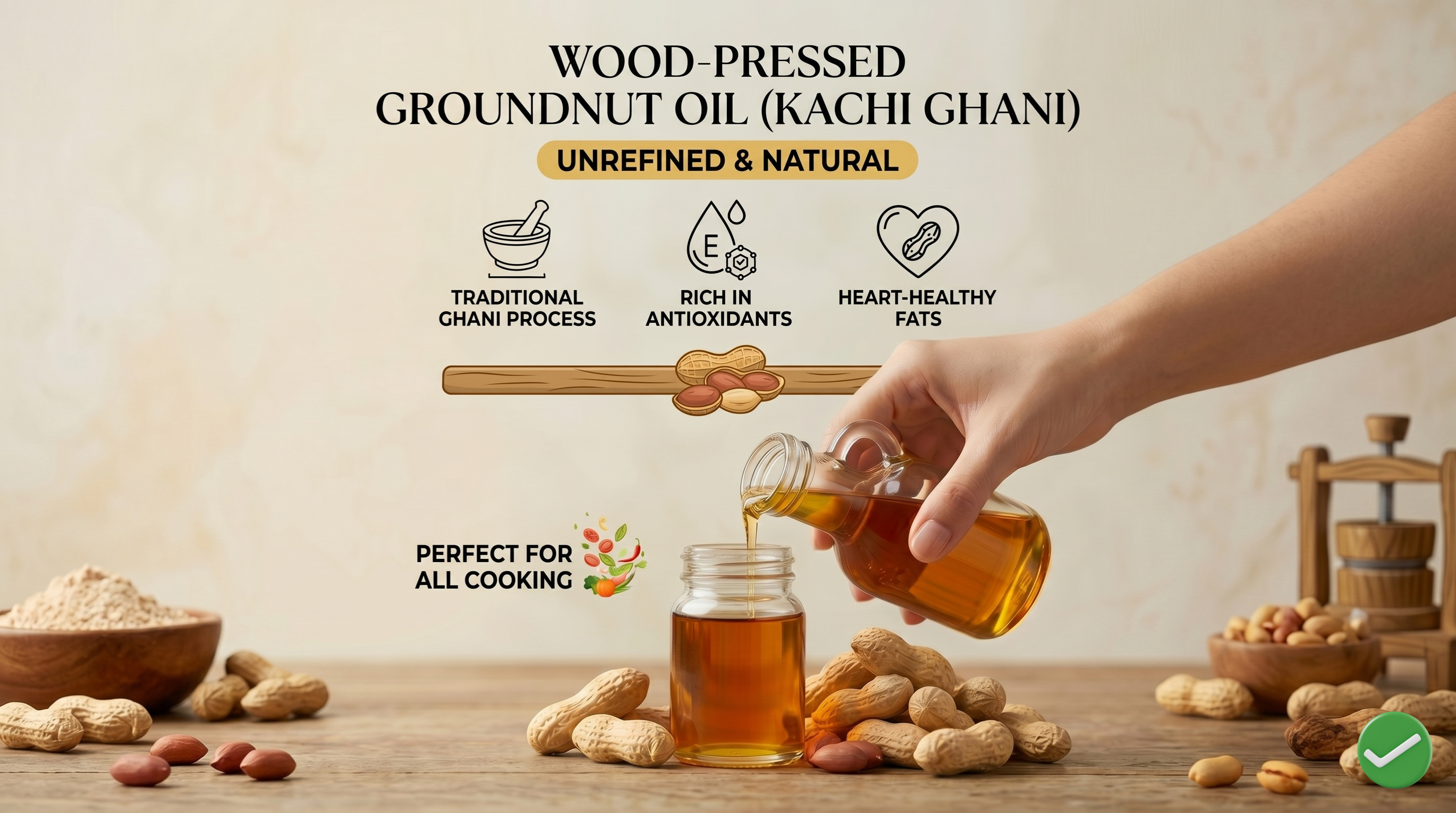 Ghani Extract Wood Pressed Groundnut Oil (Kachi Ghani): Benefits, Uses & Complete Gu ...