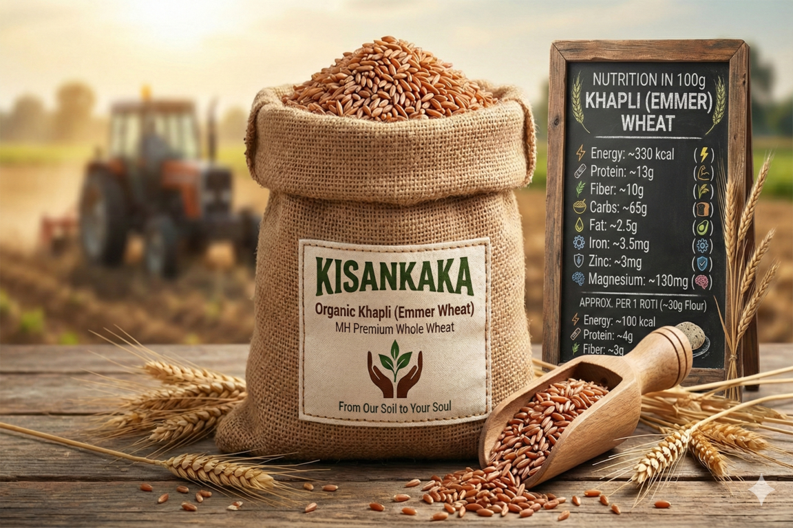 Organic Khapli Atta | Stone Ground Whole Wheat Flour