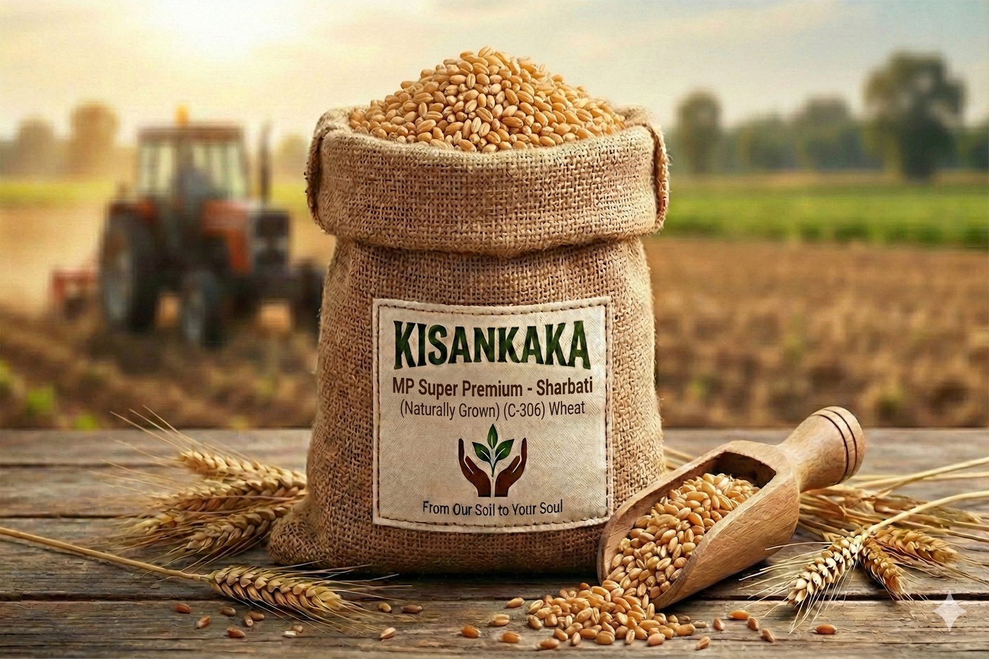 MP Super  Premium - Sharbati (Naturally Grown) (C-306) Wheat Atta